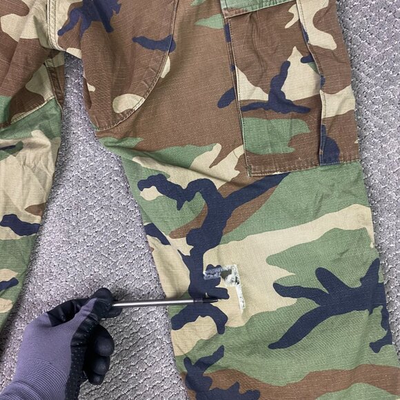 Trousers Hot Weather Woodland Camo Pattern Combat Mens Medium Long Military Pant - Picture 8 of 16